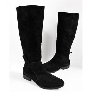 UGG Leigh Black Suede‎ Leather Riding Boots 8.5 M